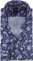 OLYMP Luxor MF Overhemd Navy Paisley - maat 40