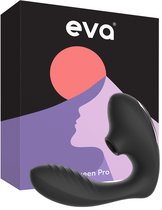 Eva® Queen Pro - Vibrator & Dildo - Krachtige Luchtdruk - Perfecte G-Spot Stimulator & Clitoris Satisfyer - Sex Toys en Vibrators voor Vrouwen en Koppels - Fluisterstil & Discreet Bezorgd - Erotiek Seksspeeltjes - Obsidian Black