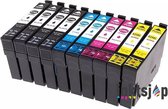 10 x inktsjop huismerk Epson 29XL inkt cartridge 10Pack Expression Home XP-235 XP-245 XP-247 XP-332 XP-335 XP-342 XP-345 XP-432 XP-435 XP-442 XP-445 XP-255 XP-257 XP-352 XP-355 XP-452 XP-455