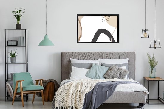 Cadre photo avec affiche - Été - Abstrait - Wit - 120x80 cm - Cadre pour affiche