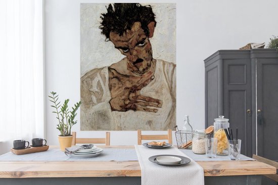 Affiche Autoportrait Head baissée - Egon Schiele - 120x160 cm XXL