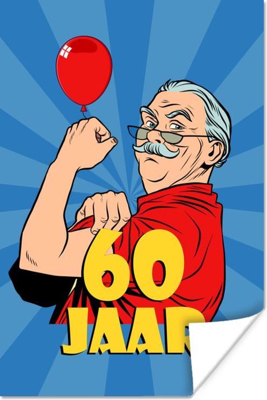 Affiche Anniversaire - 60 ans - Homme - 20x30 cm