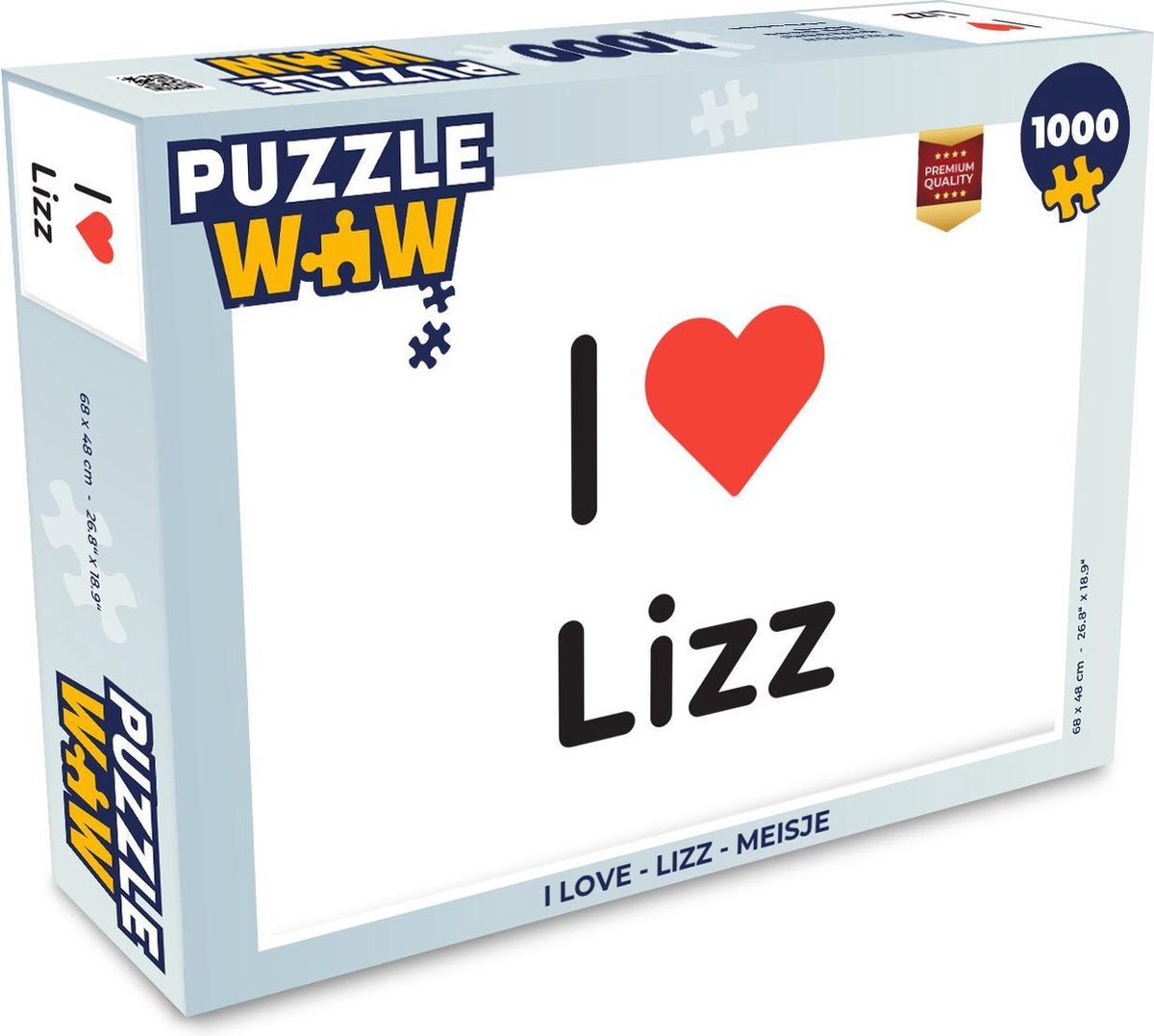 Afbeelding van product PuzzleWow  Puzzel I love - Lizz - Meisje - Legpuzzel - Puzzel 1000 stukjes volwassenen