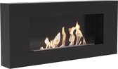 Bio-ethanol haard - WANDHAARD - Sfeerhaard INCL. GLASPLAAT - LANGE VUURLIJN 40 cm - (90x40cm) - TÜV Gecertificeerd - L-F-Glas