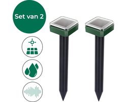 Verminate® 2-Pack Mollenverjager op Zonne Energie - Mollen Verjager - Mollen Bestrijding - Mollenklem