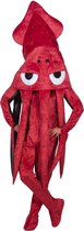 Wilbers - Haai & Inktvis & Dolfijn & Walvis Kostuum - Diepzee Pijlinktvis Calamari Kostuum - rood - Maat 50 - Carnavalskleding - Verkleedkleding