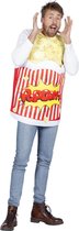 Wilbers & Wilbers - Eten & Drinken Kostuum - Bioscoop Film Grote Bak Popcorn Kostuum - geel - Maat 50 - Carnavalskleding - Verkleedkleding
