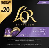 L'OR Lungo Profondo Koffiecups - Intensiteit 8/12 - 10 x 20 capsules
