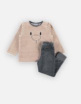noukie's ,pyjama , velour , streepje, 2 jaar 92