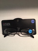 Donna Di Maurizio zwart m.s. +1.50 leesbril