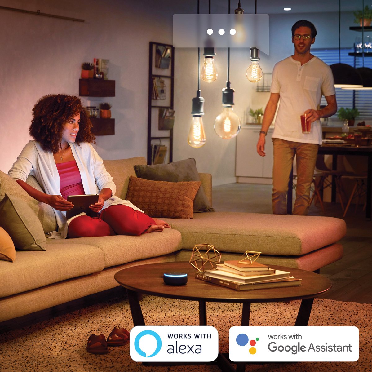 Philips Hue Starterspakket - E27 - met 2 Filament Edisonlampen Klein (ST64) - Warmwit Licht - Incl. 1 Hue Bridge - Hue White Filament thumbnail 7