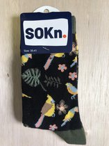 SOKn. trendy sokken BIRDS maat 35-41  (Ook leuk om kado te geven !)