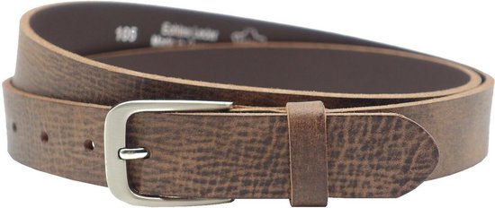Riem en cuir marron - Taille de la ceinture : 95 cm - Riem pour femme et homme - Riem robuste - Ceinture - 3cm de large - Cuir véritable