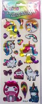 stickervel Laser junior 24 x 11 cm roze/wit/geel