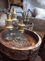 Kasbah Houten Koffietafel / bijzettafel Oosters, Marokkaanse handgemaakt
