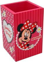 pennenbakje Minnie Mouse meisjes 14 x 9 cm hout rood