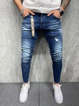 Skinny Jeans Mannen Gescheurde Jeans Mannelijke 2021 Nieuwe Casual Gat Straat Hip Hop Slanke Denim Broek Man Mode jogger Broek