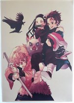 Kimetsu no Yaiba Demon Slayer Inosuke Collage Anime Vintage Poster 42x30cm.