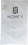 Emballage blanc avec logo "NOMFY".