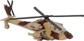 militaire helikopter diecast pull-back 1:88 bruin