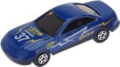 raceauto junior 7,5 cm RVS donkerblauw