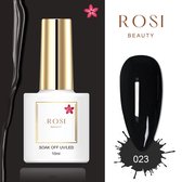 ROSI Beauty Gelpolish - Gel nagellak - Gellak - 10 ML - UV & LED - Zwart 023 Classic Black