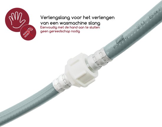 LICHTBLAU knikbestendige roestvrijstalen slang, toevoerslang I 5,0 m I aansluiting 3/4 inch wasmachine vaatwasser, pantserslang, hoek/recht incl. afdichting, universeel bruikbaar