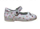 Naturino mt 30 velcro riempje strikje lederen ballerina wit kersen Ballet