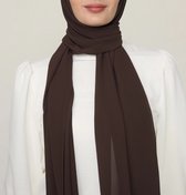 Hoofddoek Chiffon Bitter Chocolate – Hijab – Sjaal - Hoofddeksel– Islam – Moslima