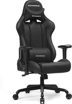 Gamestoel - Compleet verstelbaar - Ergonomisch - Racestoel - Gaming chair - Bureaustoel - Zwart
