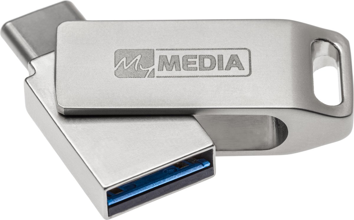 MyMEDIA My Dual USB 3.2 Gen 1 /USB C Drive 64GB 69270 USB-stick 64 GB USB 3.2 Gen 1 (USB 3.0), USB-C® Zilver - MyMedia