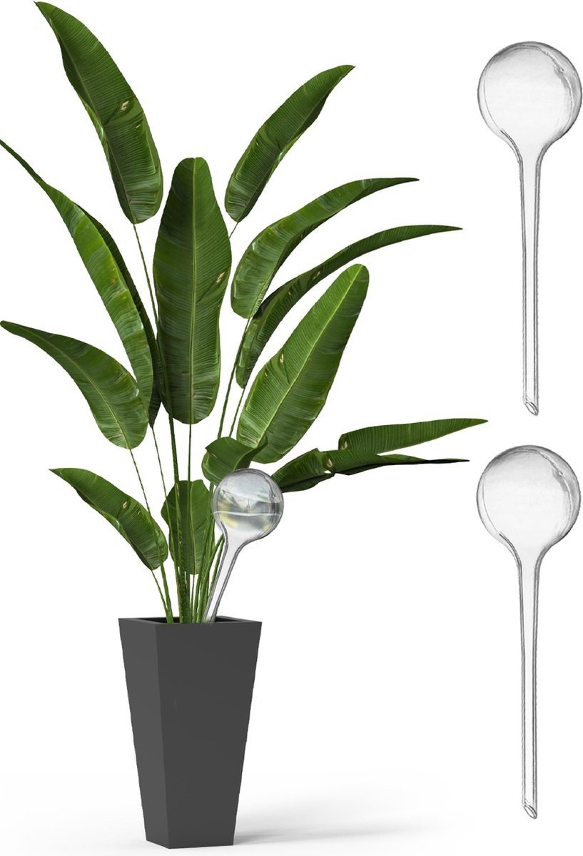 Benson Waterdruppelaar - 2x stuks - kunststof - 400 ml - Waterbol - Planten water geven thumbnail 2