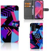 Coque de téléphone OPPO A54 5G | A74 5G | A93 5G Wallet Book Case Design Funky Triangle