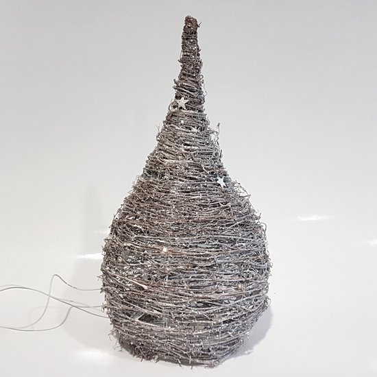 Druppel met verlichting / kerst / kerstverlichting Grijs / zilver ø