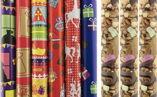 papier | roze/wit/groen, Hartjes Voor Jou - 1 rol van 50 cm x 2 m