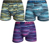 AMSTERDAM COLLECTION Heren Katoenen Boxershort - 3 stuks - medium