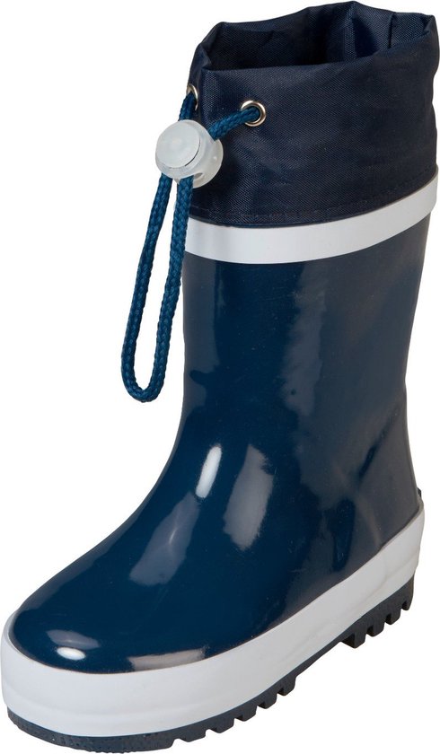 Playshoes bottes de pluie bleu marine rayé blanc