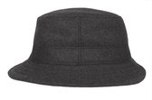 Hatland - Bucket hat voor heren - Thim Windstopper - Antraciet - maat XL (61CM)