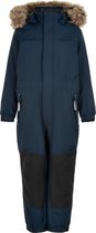 Color Kids - Coverall sneeuwpak met imitatiebont voor kinderen - Donkerblauw - maat 92cm