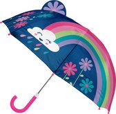 Stephen Joseph - Pop-up paraplu voor meisjes - Regenboog - Donkerblauw - maat Onesize