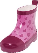 Playshoes - Regenlaarzen met halve schacht voor meisjes - Hartjes - Roze - maat 19EU
