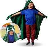 Blanket Yeux Brillants Dino - Couverture à Capuche Super Douce - Plaid avec Manches - Enfants - Yeux LED inclus