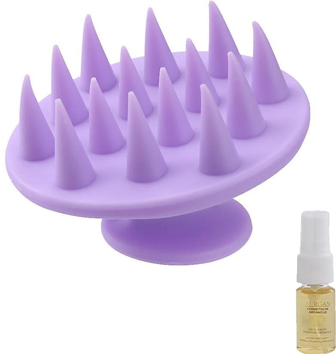 Goedkoopste Scalp massager - hoofdhuid massage - shampookam - met arganolie - paars