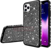 Apple iPhone 13 Pro Back Cover Telefoonhoesje | Glitter | TPU Hoesje | Zwart