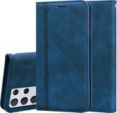 Samsung Galaxy S21 Ultra Bookcase | PU Lederen Telefoonhoesje | Pasjeshouder | Blauw