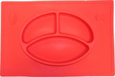 Anti-slip silicone 3D kinder Plate groot Rood | Kinderplacemat | Anti Slip | Super leuk | By TOOBS placemats kinderen