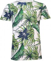 Basic Wear heren shirt Palm wit - maat XXL
