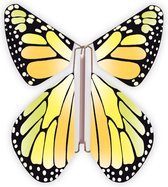 Magic Butterfly ® - Opdraai Vlinder - Magische Vlinders - Vlinder voor in een kaart - New Concept Yellow 10 stuks