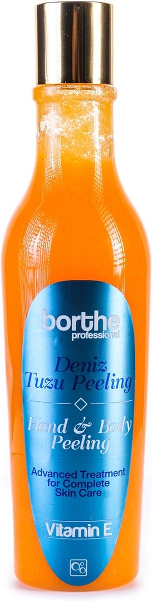 Borthe Professional - Zeezout Hand & Body Peeling - Vitamine E - Hydraterend - Oranje