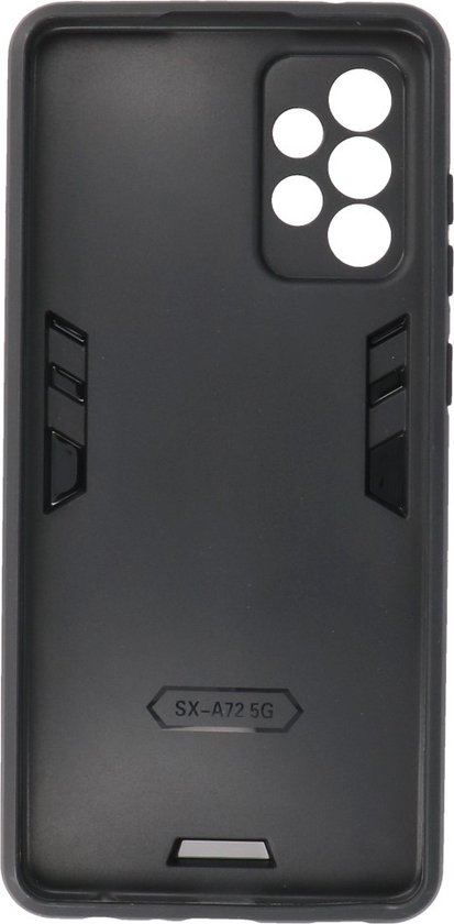 Coque pour Samsung Galaxy A72 5G - Coque rigide Tough Armor - Coque pour téléphone avec fonction de support - Coque arrière Bestcases - Rose